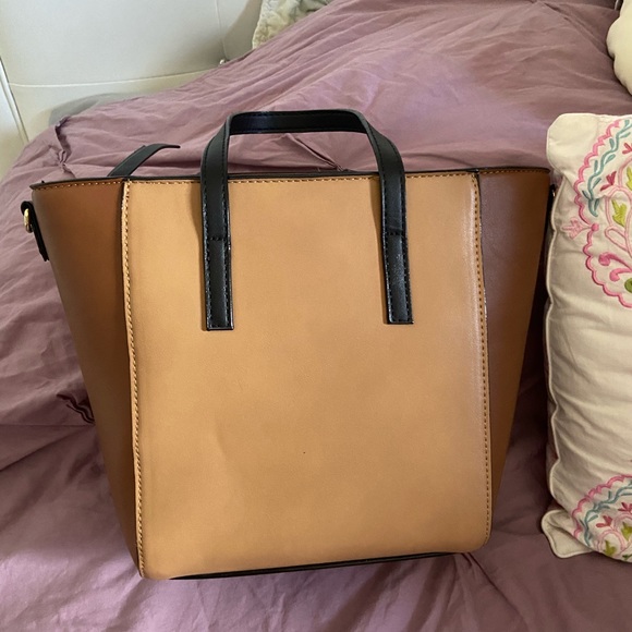 Kate Landry Brown Tone Small Tote Bag - Picture 3 of 5